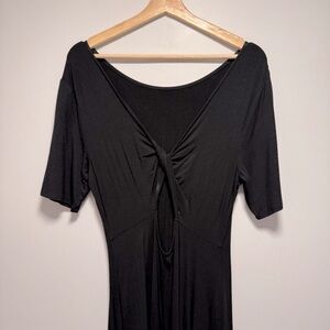 GAP Black Stretchy Tee Midi Dress MT